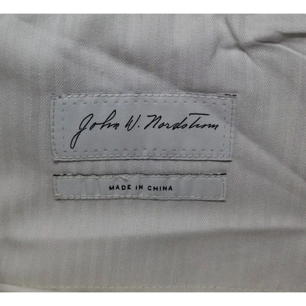Jonh Nordstrom 36R Linen Dress Pants Luxury Beach Leisure Cream Trousers Vaca